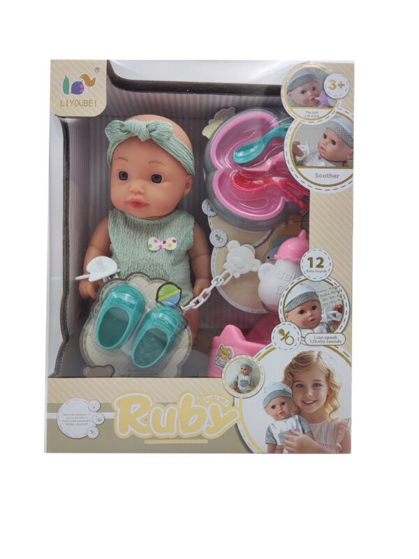 17473589713402.jpg OEM ODM 12 Inch Dress Up Baby Doll Toy Kit With 4 Sounds