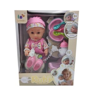 17473589717804-300x300-1.jpg OEM ODM 12 Inch Dress Up Baby Doll Toy Kit With 4 Sounds