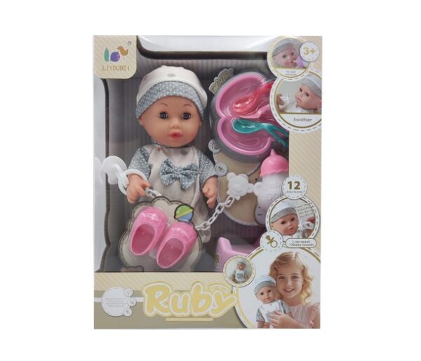17473589719815-600x515-1.jpg OEM ODM 12 Inch Dress Up Baby Doll Toy Kit With 4 Sounds
