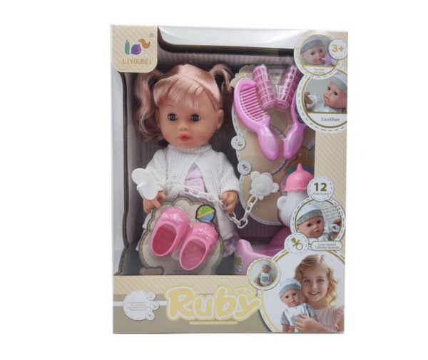 17473589721576.jpg OEM ODM 12 Inch Dress Up Baby Doll Toy Kit With 4 Sounds