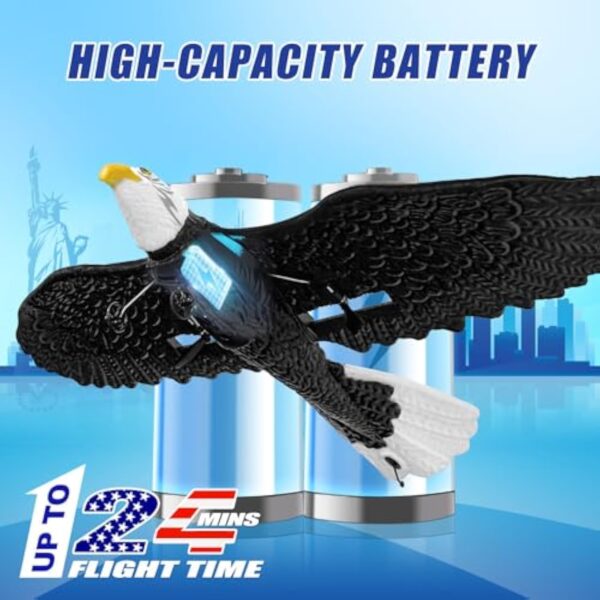 17473596038642-600x600-1.jpg 2.4G Eagle 2 CH Remote Control Foam Glider Flying Toy for Kids Beginners RC Airplane Plane Glider by HAWKS WORK