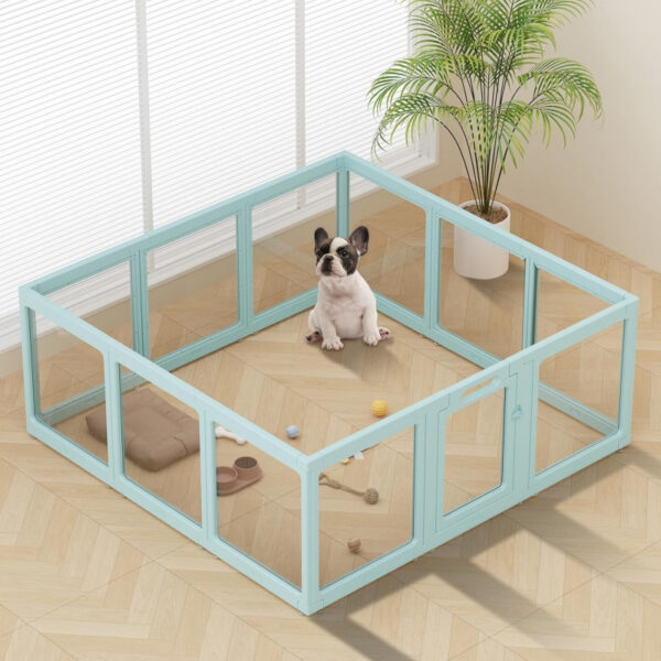 1747e5f3c99bfaaf4eb98110430b3e8cff8f4e498e8355aecc354827314c2636.jpg Clear Acrylic Dog Playpen Indoor