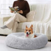 1851384e078d38b202503a358d54be6ab7043e13e7446b414c83da008bc42550.jpg Small Dog Bed, Calming Soft Anti-Anxiety Donut Cat Bed