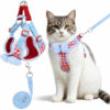 21b02f1759100f523c530fbf983419d1b68882a22fe09e6afdf85d33996bc80f.jpg Cat Harness and Leash Set for Walking Escape Proof
