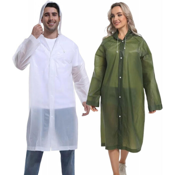 2PCS Rain Ponchos for Adults