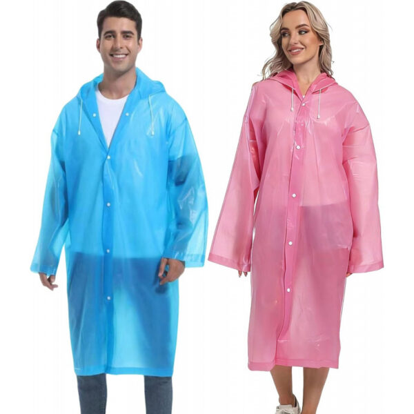2PCS Rain Ponchos for Adults