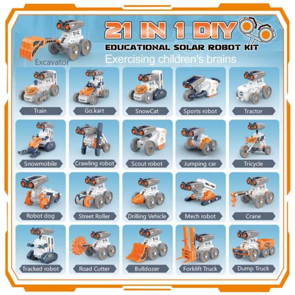3-4.jpg 21 In-1 Solar Robot Building STEM Toy Educational Toy Battery Solar Powered STEM Building Toy Set with 210 Pieces