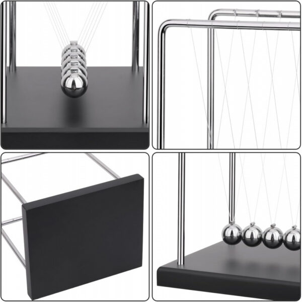 5 Large Beads Newton's Cradle Balance Balls Desk Toys
