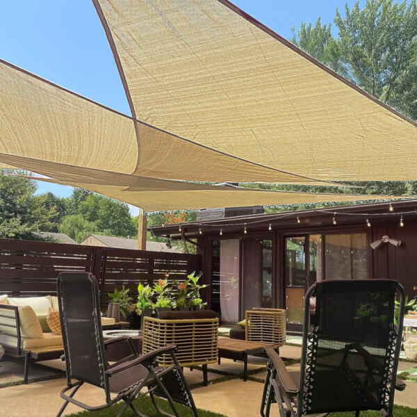 3ba24ce79e5ec3b11947b7c4353b28ae72fa9ba0a4705c7f83a8e62cd04471df.jpg BRIVANCO 12' x 12' x 12' Triangle Sun Shade Sail