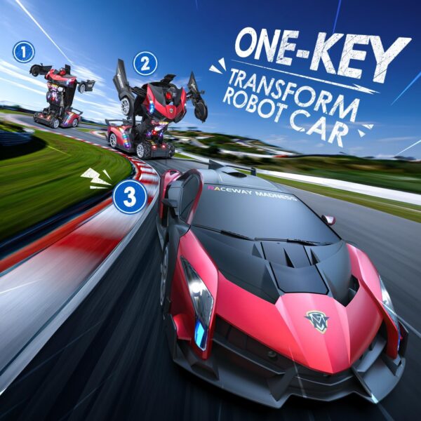 44-14.jpg 1:10 Scale Robot Gesture Control 80 Mins Play One Button LED Lights Sound Effects Transforming RC Car
