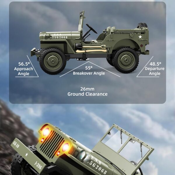 44-5-600x600-1.jpg 1:10 Scale D888 Willys RC Crawlers Truck 2.4Ghz 4WD Off Road Rock Crawler Vehicle with Lights RC Truck