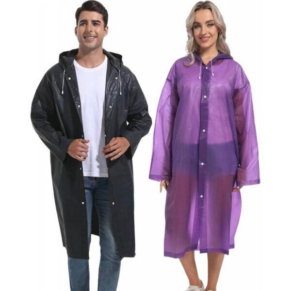 2PCS Rain Ponchos for Adults