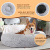 4a851a5de39a32401ed96ae94e758039b25f58c2f6b75a61a1cc5dd253026247.jpg Small Dog Bed, Calming Soft Anti-Anxiety Donut Cat Bed
