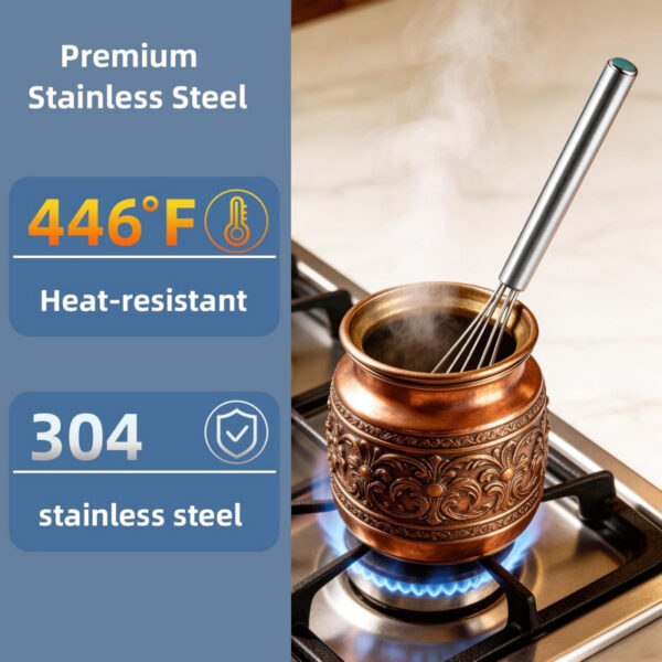2Pcs 10in Mini Whisk 304 Stainless Steel Small