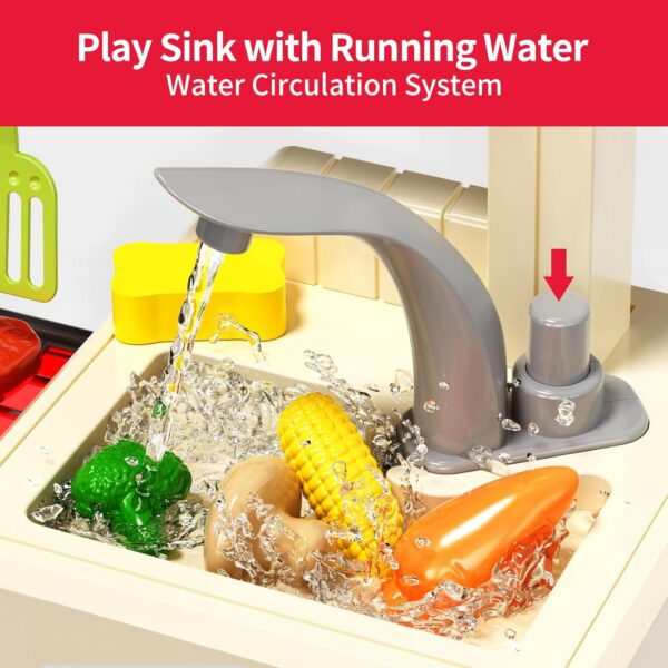 55-1.jpg 82CM Simulation Tableware Family Cooking Water Spray Steam Lights Sound Sink Pretend Toddler Kitchen Toy