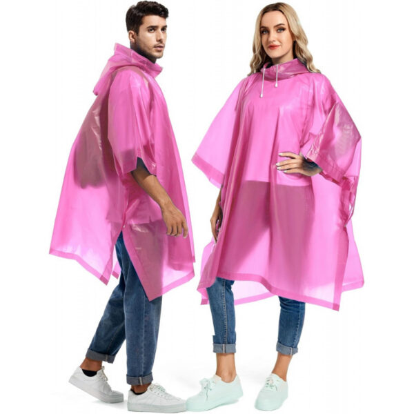 2 Pack Rain Ponchos for Adults Reusable