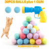 31Pcs Cat Ball Toy Launcher Gun, Cat Balls Fetch Toy