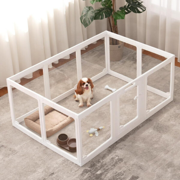 6b56b455a3439f41fa8d748406acfb1c85fb8f28b285895757eb972fe024640a.jpg Clear Acrylic Dog Playpen Indoor