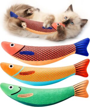 6bd6c2d034bd562f6a540ce1b952d930ac2dc721aa48e0643dcb78076c5884d6.jpg Cat Toys Saury Fish, 3 Pack, Catnip Crinkle Sound