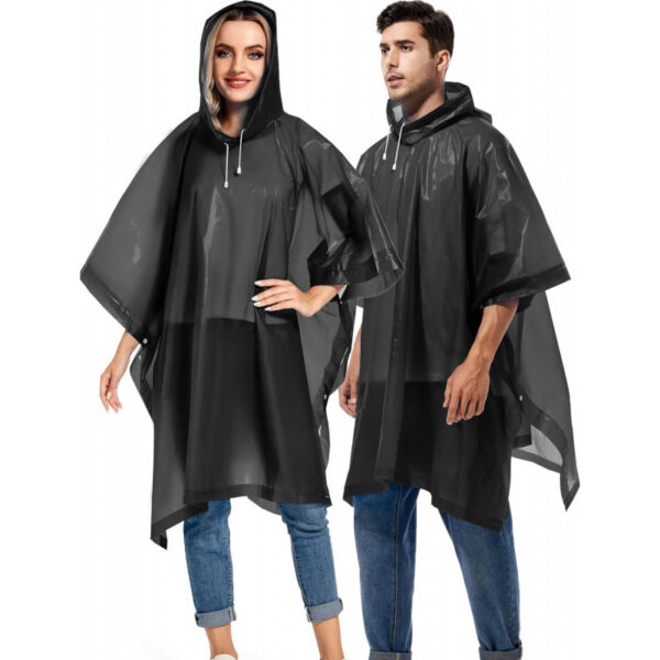 2 Pack Rain Ponchos for Adults Reusable