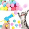 31Pcs Cat Ball Toy Launcher Gun, Cat Balls Fetch Toy