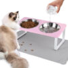 7113eb2ed904cfdbaa5709cc253594bd8958e29793e96c38216bf7a470057610.jpg Upgraded Elevated Cat Bowls with Food Mat
