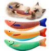 Cat Toys Saury Fish, 3 Pack, Catnip Crinkle Sound
