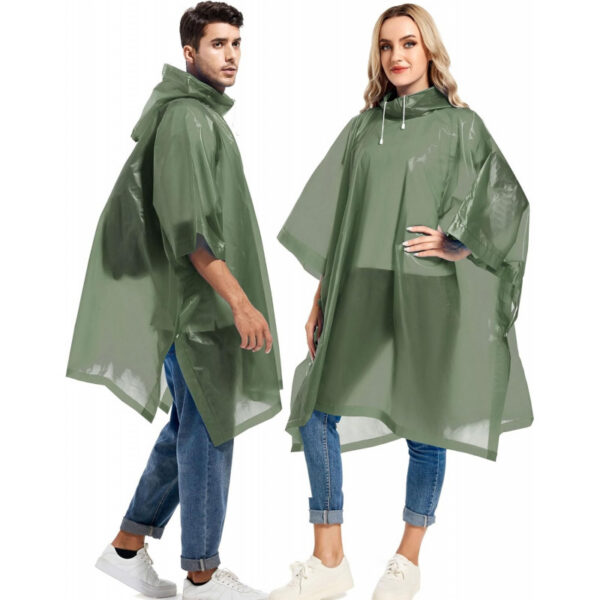 2 Pack Rain Ponchos for Adults Reusable