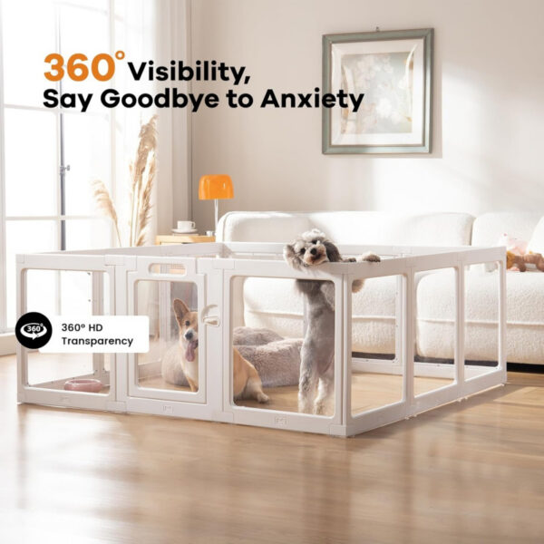 7b683da38f9195d2039998a708fc97df284215f57471e7bdc3b2e3fe0088c44b.jpg Clear Acrylic Dog Playpen Indoor