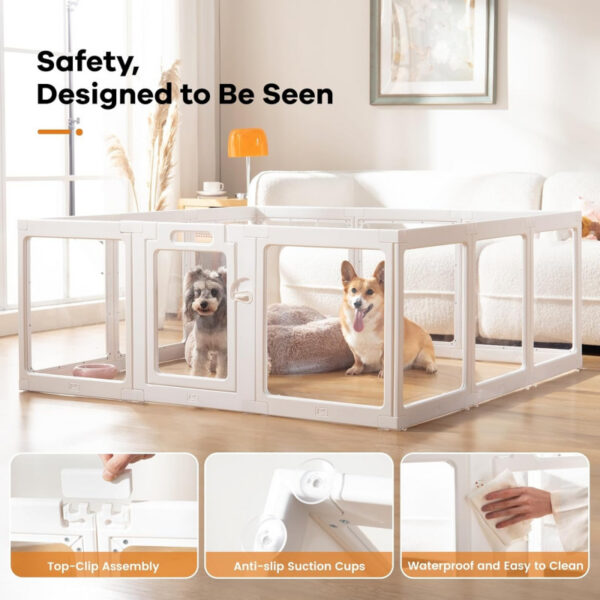 900019e4a78ef4c5a4f81620008850414ab8311773ae64453309e69eef55d1d6.jpg Clear Acrylic Dog Playpen Indoor
