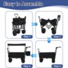 Collapsible Wagon Cart with Canopy
