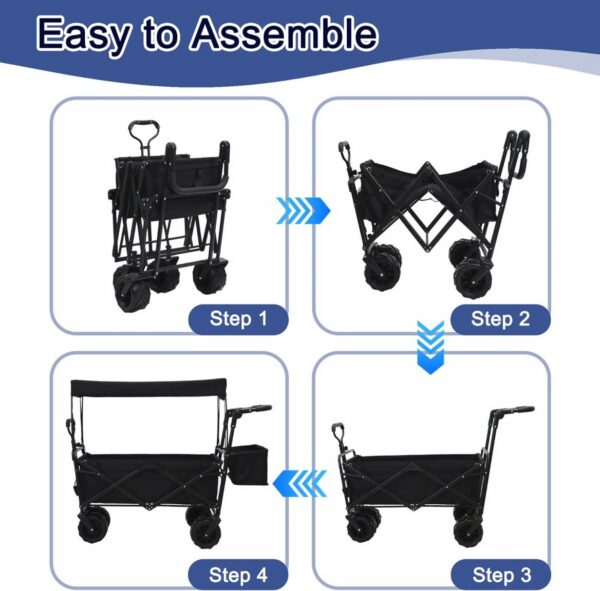 Collapsible Wagon Cart with Canopy
