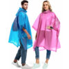 2 Pack Rain Ponchos for Adults Reusable