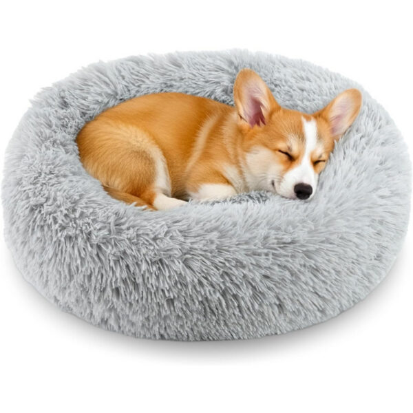 9d216777f0fbea2db0ca2d228f81b6509d3e4a5a3b0b6ad6950688fd3ff13e4b.jpg Calming Donut Dog and Cat Bed for Indoor Cats