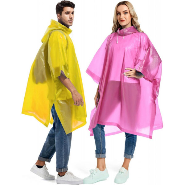 2 Pack Rain Ponchos for Adults Reusable