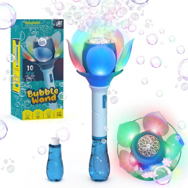 Version 1.0.0 Outdoor Toys Bubble Wand Toys 10 Holes Rich Bubbles Plastic Electric Bubble Wand Toys