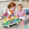 Version 1.0.0 20-in-1 Musical Rabbit Piano Toy Early Education Instrument Plastic Animal Sound Electronic Piano Toy