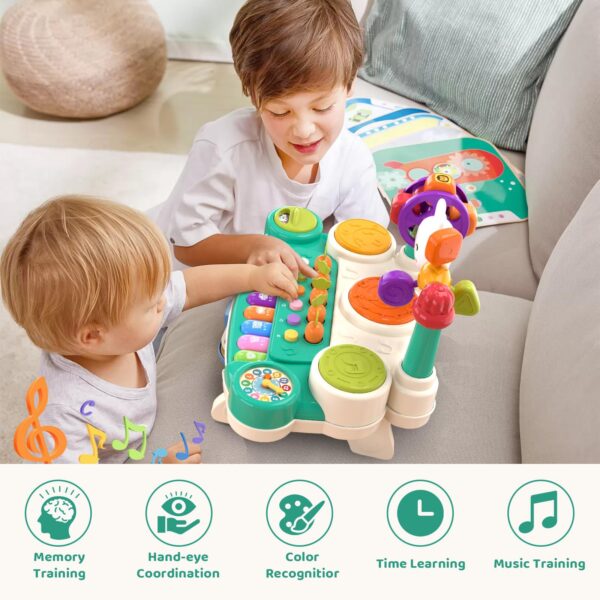 Version 1.0.0 20-in-1 Musical Rabbit Piano Toy Early Education Instrument Plastic Animal Sound Electronic Piano Toy