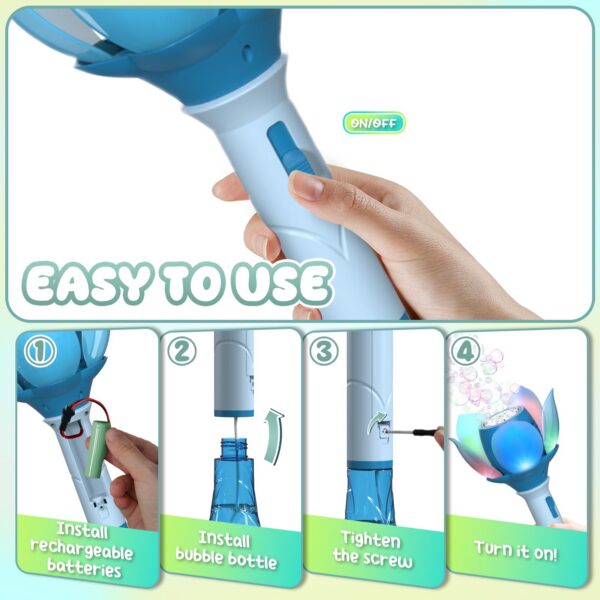 Version 1.0.0 Outdoor Toys Bubble Wand Toys 10 Holes Rich Bubbles Plastic Electric Bubble Wand Toys