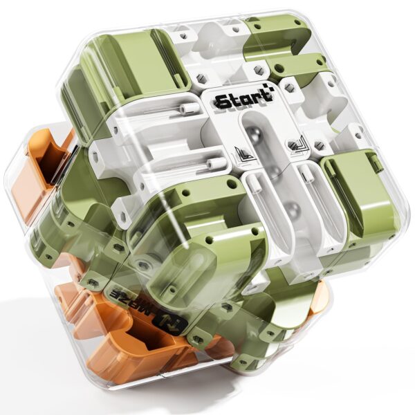 Version 1.0.0 New Design 2 in 1 3D Maze Magic Cube Stress Relief Toys for Kids Fidget Toys Multicolor Labyrinth Magic Steel Ball Cube Toys