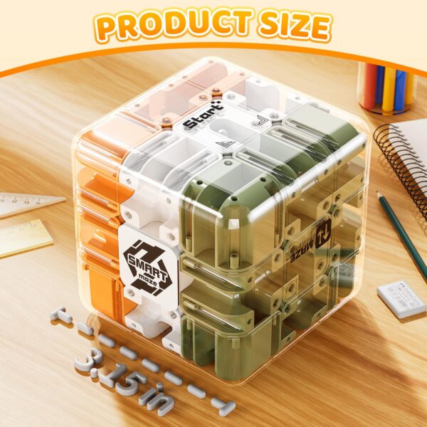 Green-06.jpg New Design 2 in 1 3D Maze Magic Cube Stress Relief Toys for Kids Fidget Toys Multicolor Labyrinth Magic Steel Ball Cube Toys