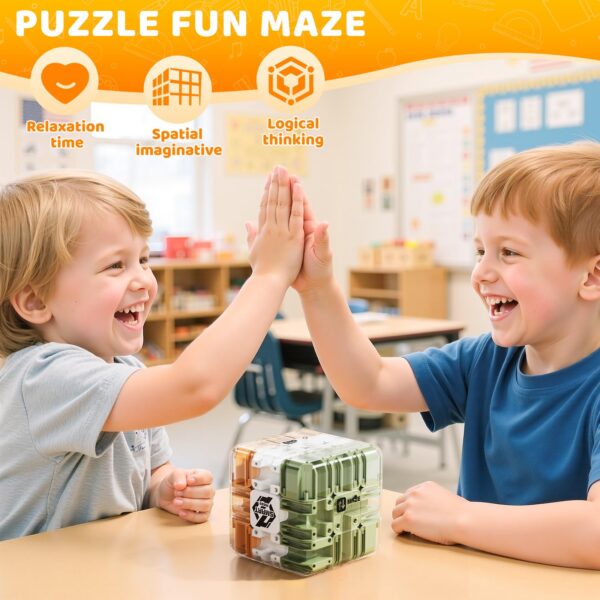 Green-08.jpg New Design 2 in 1 3D Maze Magic Cube Stress Relief Toys for Kids Fidget Toys Multicolor Labyrinth Magic Steel Ball Cube Toys