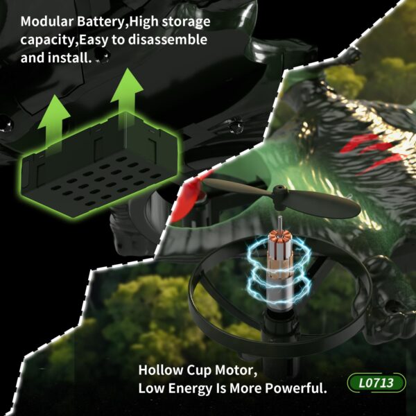 Green-1-Battery-09-600x600-1.jpg 2.4G RC Induction Pterodactyl Netflix Toys Quadcopter Fixed Wing Flyer Toys Pterosaur Remote-controlled Aircraft Toys