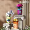 New Arrival Plant Series Educational Building Block Tiny Set 12 Styles Cup Plant Decoration Versatile Cup Flower Block Set