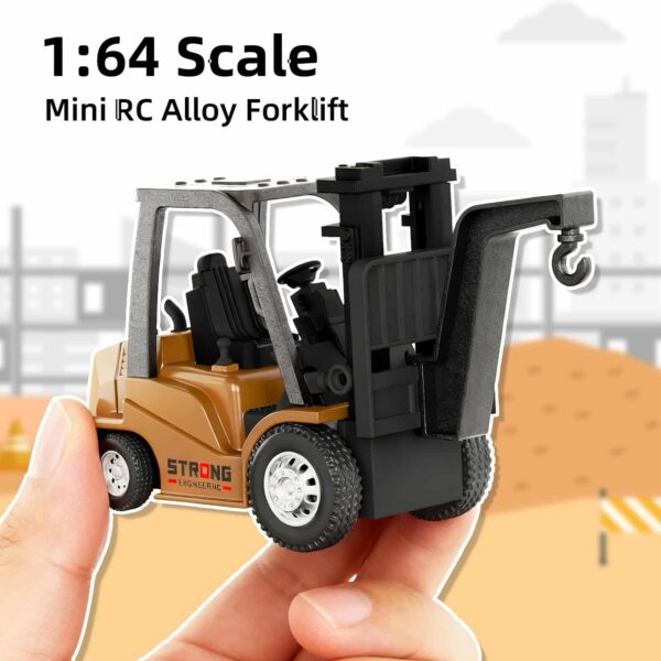 Main-03-2.jpg 2 in 1 Transformable Lift Fork & Hook Mini RC Construction Vehicles Rechargeable 1/64 Mini Rc Forklift Truck