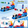 Version 1.0.0 2 in 1Shooting Game Toy Guns Soft Balls Cannonballs Transport Semi Shooting Truck Toy Car with 2 Mini Racing Cars