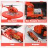 Version 1.0.0 Fire Station Toys Building Block Set Diecast Garage Track Alloy Metal Design Parking Lot Game Plastic Toy