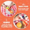 34 Pcs BBQ Play Grill Kitchen Toy Set Barbecue Cooking Play Set With Realistic Light Sound for Kid