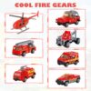 Version 1.0.0 Fire Station Toys Building Block Set Diecast Garage Track Alloy Metal Design Parking Lot Game Plastic Toy