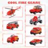 Version 1.0.0 Fire Station Toys Building Block Set Diecast Garage Track Alloy Metal Design Parking Lot Game Plastic Toy